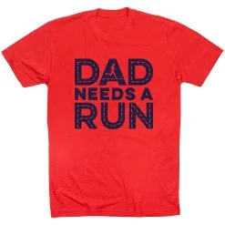 Running Short Sleeve T-Shirt - Dad Needs A Run -goneforarun Sales 2023 tr 43439 RED FLAT