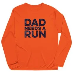 Men's Running Long Sleeve Performance Tee - Dad Needs A Run 16 Men's Running Long Sleeve Performance Tee - Dad Needs A Run -goneforarun Sales 2023 tr 43440 ORANGE MAIN
