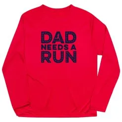 Men's Running Long Sleeve Performance Tee - Dad Needs A Run 17 Men's Running Long Sleeve Performance Tee - Dad Needs A Run -goneforarun Sales 2023 tr 43440 RED MAIN