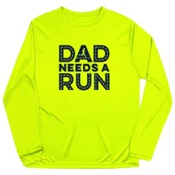 Men's Running Long Sleeve Performance Tee - Dad Needs A Run 18 Men's Running Long Sleeve Performance Tee - Dad Needs A Run -goneforarun Sales 2023 tr 43440 SAFETYYELLOW MAIN