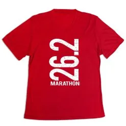Women's Short Sleeve Tech Tee - 26.2 Marathon Vertical -goneforarun Sales 2023 tr 43487 RED MAIN