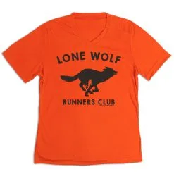 Women's Short Sleeve Tech Tee - Run Club Lone Wolf -goneforarun Sales 2023 tr 43489 ORANGE MAIN