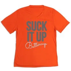 Women's Short Sleeve Tech Tee - Suck It Up Buttercup -goneforarun Sales 2023 tr 43498 ORANGE MAIN