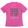Women's Short Sleeve Tech Tee - Suck It Up Buttercup -goneforarun Sales 2023 tr 43498 PINK MAIN