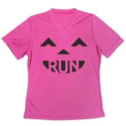 Women's Short Sleeve Tech Tee - Pumpkin Run -goneforarun Sales 2023 tr 43504 PINK MAIN