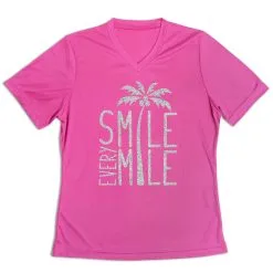 Women's Short Sleeve Tech Tee - Smile Every Mile 19 Women's Short Sleeve Tech Tee - Smile Every Mile -goneforarun Sales 2023 tr 43505 PINK MAIN
