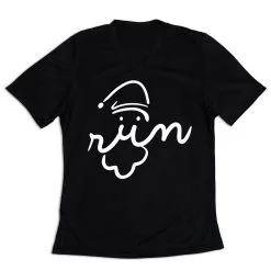 Women's Short Sleeve Tech Tee - Santa Run Face -goneforarun Sales 2023 tr 43507 BLACK MAIN