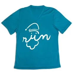 Women's Short Sleeve Tech Tee - Santa Run Face -goneforarun Sales 2023 tr 43507 LIGHTBLUE MAIN
