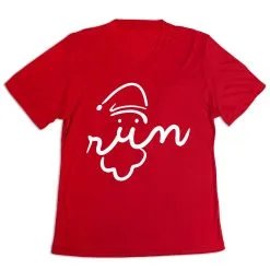 Women's Short Sleeve Tech Tee - Santa Run Face