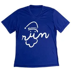 Women's Short Sleeve Tech Tee - Santa Run Face -goneforarun Sales 2023 tr 43507 ROYAL MAIN