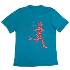Women's Short Sleeve Tech Tee - Heartfelt Runner Girl -goneforarun Sales 2023 tr 43508 LIGHTBLUE MAIN