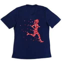 Women's Short Sleeve Tech Tee - Heartfelt Runner Girl -goneforarun Sales 2023 tr 43508 NAVY MAIN