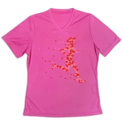 Women's Short Sleeve Tech Tee - Heartfelt Runner Girl -goneforarun Sales 2023 tr 43508 PINK MAIN