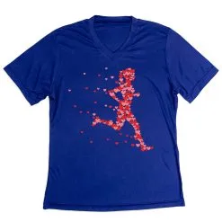 Women's Short Sleeve Tech Tee - Heartfelt Runner Girl -goneforarun Sales 2023 tr 43508 ROYAL MAIN