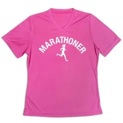 Women's Short Sleeve Tech Tee - Marathoner Girl -goneforarun Sales 2023 tr 43510 PINK MAIN
