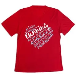 Women's Short Sleeve Tech Tee - Live Love Run Heart 18 Women's Short Sleeve Tech Tee - Live Love Run Heart -goneforarun Sales 2023 tr 43514 RED MAIN