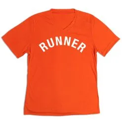 Women's Short Sleeve Tech Tee - Runner Arc -goneforarun Sales 2023 tr 43526 ORANGE MAIN