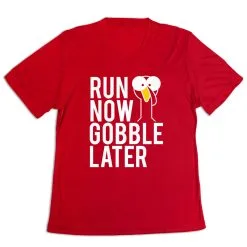 Women's Short Sleeve Tech Tee - Run Now Gobble Later (Bold) -goneforarun Sales 2023 tr 43529 RED MAIN