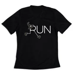 Women's Short Sleeve Tech Tee - Let's Run For Halloween -goneforarun Sales 2023 tr 43531 BLACK MAIN