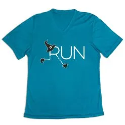 Women's Short Sleeve Tech Tee - Let's Run For Halloween -goneforarun Sales 2023 tr 43531 LIGHTBLUE MAIN