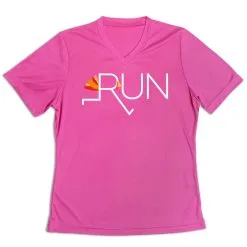 Women's Short Sleeve Tech Tee - Let's Run For Turkey -goneforarun Sales 2023 tr 43532 PINK MAIN