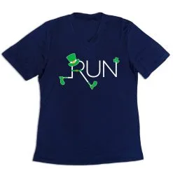 Women's Short Sleeve Tech Tee - Let's Run Lucky -goneforarun Sales 2023 tr 43533 NAVY MAIN