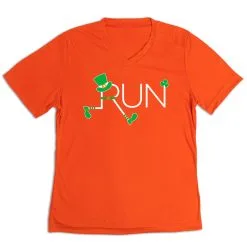 Women's Short Sleeve Tech Tee - Let's Run Lucky -goneforarun Sales 2023 tr 43533 ORANGE MAIN