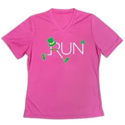Women's Short Sleeve Tech Tee - Let's Run Lucky -goneforarun Sales 2023 tr 43533 PINK MAIN