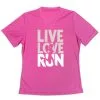 Women's Short Sleeve Tech Tee - Live Love Run Silhouette -goneforarun Sales 2023 tr 43535 PINK MAIN