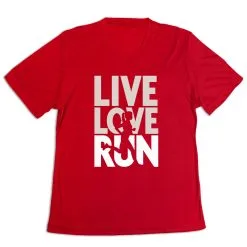 Women's Short Sleeve Tech Tee - Live Love Run Silhouette -goneforarun Sales 2023 tr 43535 RED MAIN
