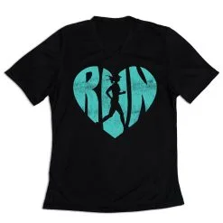 Women's Short Sleeve Tech Tee - Love The Run -goneforarun Sales 2023 tr 43536 BLACK MAIN
