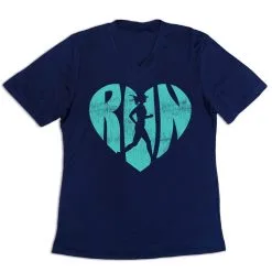 Women's Short Sleeve Tech Tee - Love The Run -goneforarun Sales 2023 tr 43536 NAVY MAIN