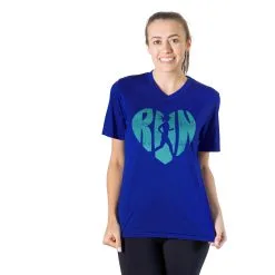 Women's Short Sleeve Tech Tee - Love The Run -goneforarun Sales 2023 tr 43536 ROYAL MODEL