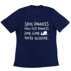 Women's Short Sleeve Tech Tee - Slow Runners 16 Women's Short Sleeve Tech Tee - Slow Runners -goneforarun Sales 2023 tr 43542 NAVY MAIN