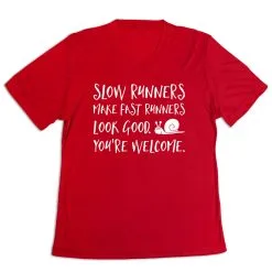Women's Short Sleeve Tech Tee - Slow Runners 19 Women's Short Sleeve Tech Tee - Slow Runners -goneforarun Sales 2023 tr 43542 RED MAIN
