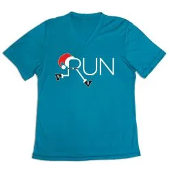 Women's Short Sleeve Tech Tee - Let's Run For Christmas -goneforarun Sales 2023 tr 43544 LIGHTBLUE MAIN