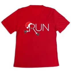 Women's Short Sleeve Tech Tee - Let's Run For Christmas