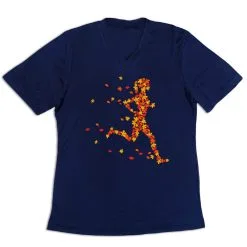 Women's Short Sleeve Tech Tee - Autumn Runner Girl 14 Women's Short Sleeve Tech Tee - Autumn Runner Girl -goneforarun Sales 2023 tr 43555 NAVY MAIN