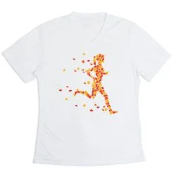 Women's Short Sleeve Tech Tee - Autumn Runner Girl