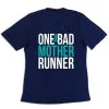Women's Short Sleeve Tech Tee - One Bad Mother Runner (Bold) -goneforarun Sales 2023 tr 43556 NAVY MAIN