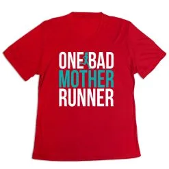 Women's Short Sleeve Tech Tee - One Bad Mother Runner (Bold) -goneforarun Sales 2023 tr 43556 RED MAIN