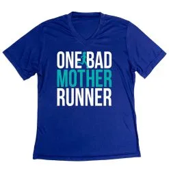 Women's Short Sleeve Tech Tee - One Bad Mother Runner (Bold) -goneforarun Sales 2023 tr 43556 ROYAL MAIN