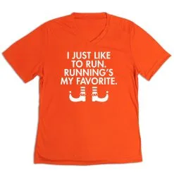 Women's Short Sleeve Tech Tee - Running's My Favorite (Simple) -goneforarun Sales 2023 tr 43564 ORANGE MAIN