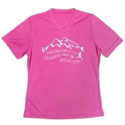 Women's Short Sleeve Tech Tee - Into The Forest I Go -goneforarun Sales 2023 tr 43567 PINK MAIN