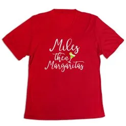 Women's Short Sleeve Tech Tee - Miles Then Margaritas -goneforarun Sales 2023 tr 43568 RED MAIN