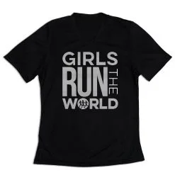 Women's Short Sleeve Tech Tee - Girls Run The World® -goneforarun Sales 2023 tr 43574 BLACK MAIN
