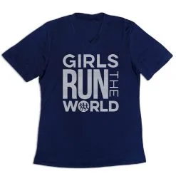 Women's Short Sleeve Tech Tee - Girls Run The World® -goneforarun Sales 2023 tr 43574 NAVY MAIN