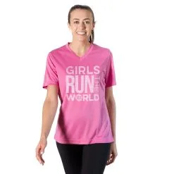 Women's Short Sleeve Tech Tee - Girls Run The World® -goneforarun Sales 2023 tr 43574 PINK MODEL