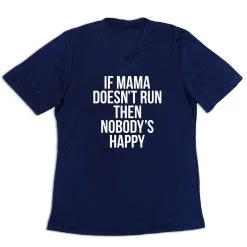 Women's Short Sleeve Tech Tee - If Mama Doesn't Run -goneforarun Sales 2023 tr 43583 NAVY MAIN