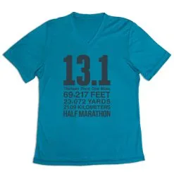 Women's Short Sleeve Tech Tee - 13.1 Math Miles -goneforarun Sales 2023 tr 43584 LIGHTBLUE MAIN
